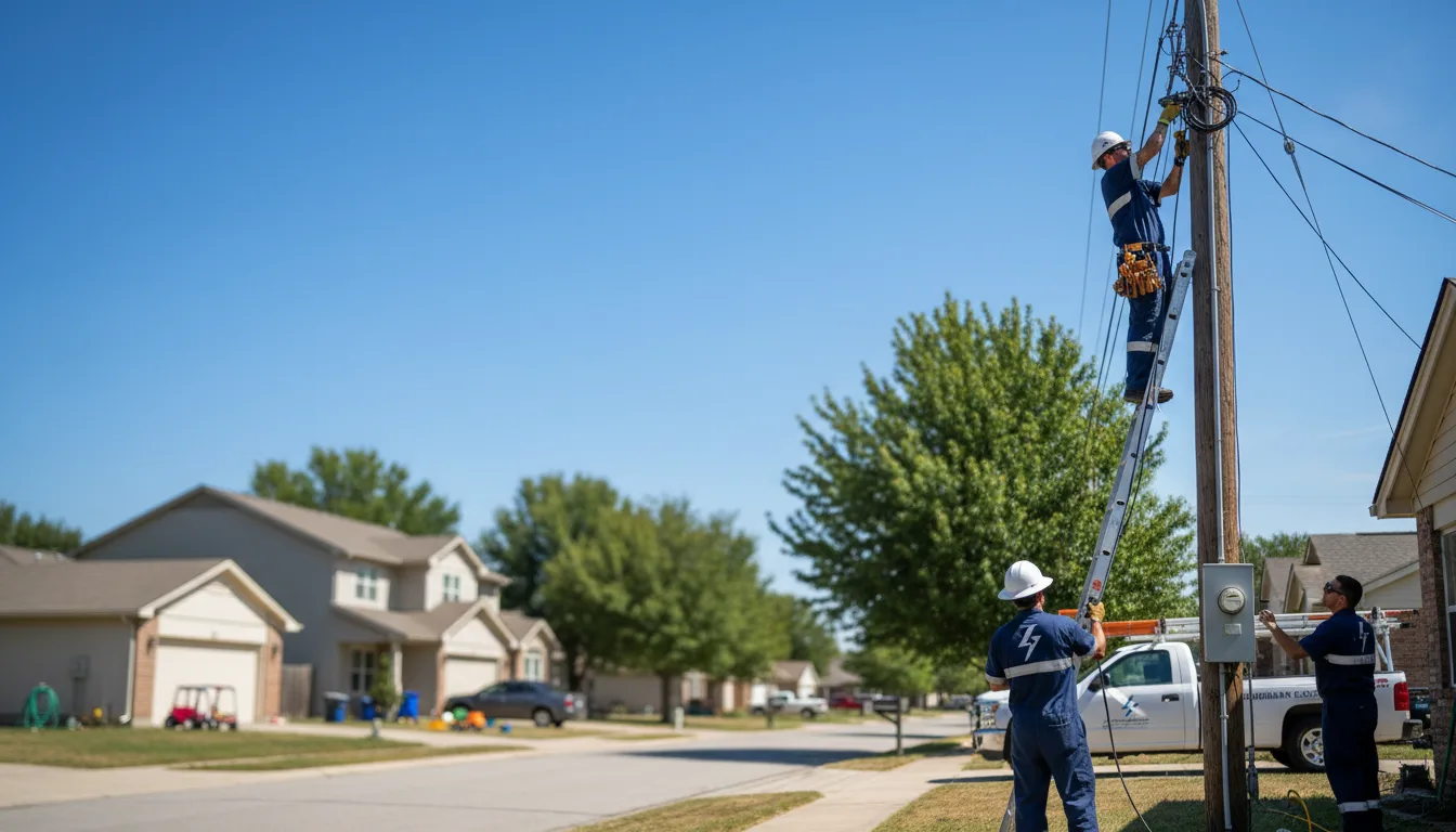Residential electrician providing installation services in Union Point, GA